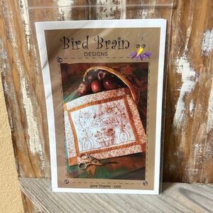Bird Brain Designs Give Thanks #1324 Embroidery Pattern Only Thanksgiving